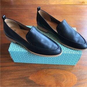 Kellen Almond Toe Loafer In Black Leather NWT